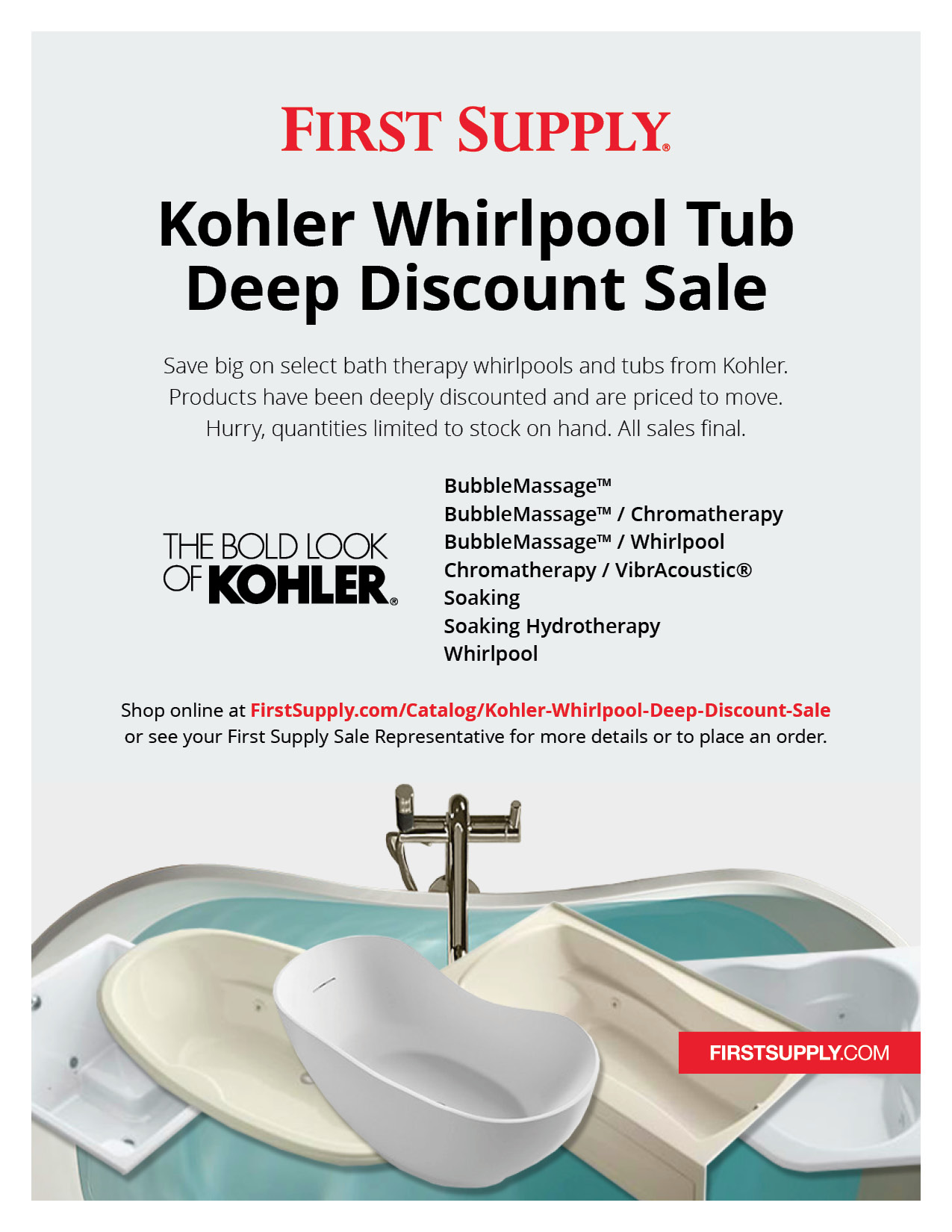 Kohler Whirlpool Tub Deep Discount Sale